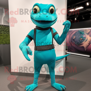 Teal Lizard mascotte...