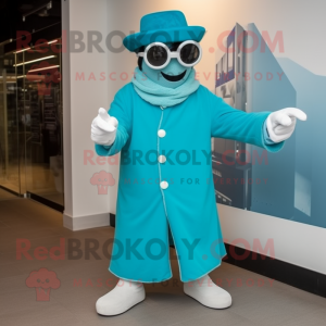 Turquoise Mime mascotte...