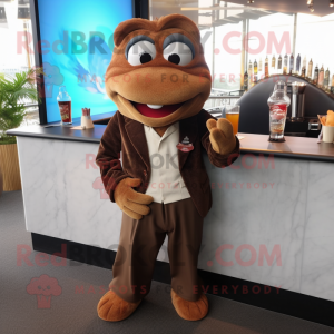 Brown Cod mascotte kostuum...