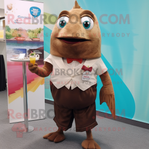 Brown Cod mascotte kostuum...