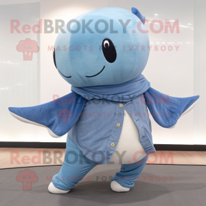 Sky Blue Whale maskot...