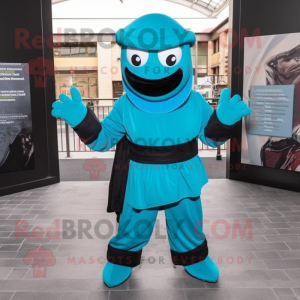 Turquoise Ninja mascotte...