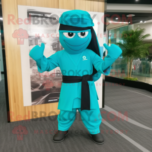 Turquoise Ninja mascotte...