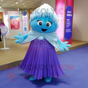 nan Pendant mascot costume character dressed with a Pleated Skirt and Shawls