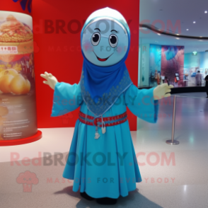 nan Pendant mascot costume character dressed with a Pleated Skirt and Shawls