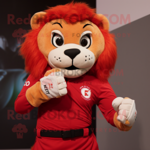 Red Tamer Lion maskot...