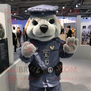 Silver Navy Seal mascotte...