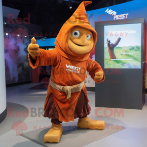 Rust Wizard mascot costume character dressed with a Sweatshirt and Anklets