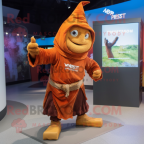 Rust Wizard mascot costume character dressed with a Sweatshirt and Anklets