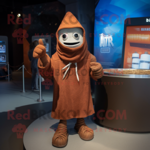 Rust Wizard mascot costume character dressed with a Sweatshirt and Anklets