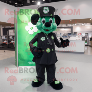 Black Four Leaf Clover...