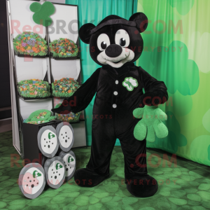 Black Four Leaf Clover...