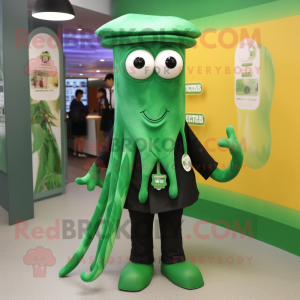 Forest Green Squid maskot...
