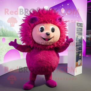 Magenta Hedgehog mascotte...