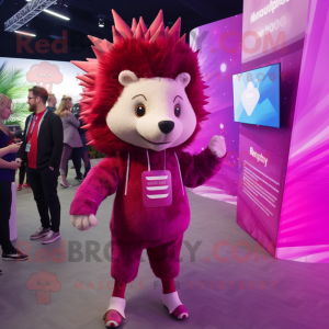 Magenta Hedgehog maskot...