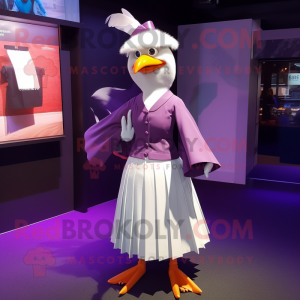 Purple Gull maskot kostume...