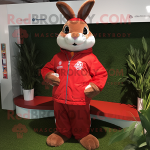 Red Wild Rabbit mascotte...