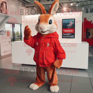 Red Wild Rabbit mascotte...