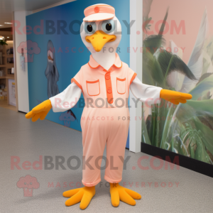 Peach Gull maskot kostume...