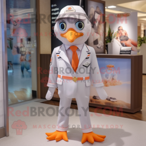 Peach Gull maskot drakt...