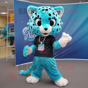 Cyaan Jaguar mascotte...