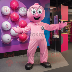 Pink Juggle maskot kostume...