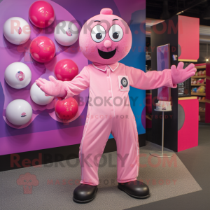 Rosa sjonglere maskot...
