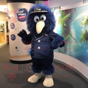 Navy Kiwi maskot kostume...