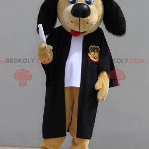 Graduerad hundmaskot. Ung examen maskot - Redbrokoly.com