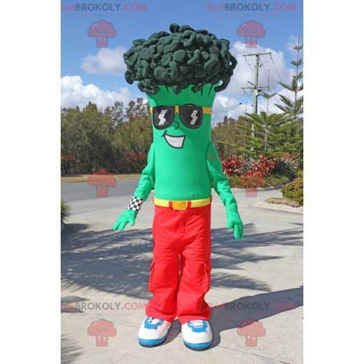 Mascotte groene broccoli met zonnebril - Redbrokoly.com