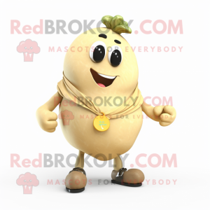 Beige Aardappel mascotte...