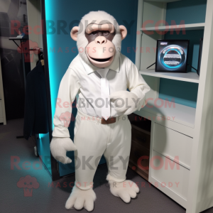 Witte chimpansee mascotte...