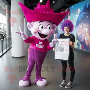 Magenta tandenfee mascotte...