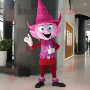 Magenta tandenfee mascotte...