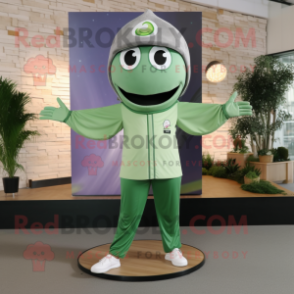 Olive Ray mascot costume character dressed with a Yoga Pants and Caps