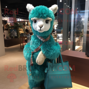 Teal Alpaca mascotte...