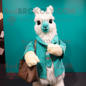 Teal Alpaca mascotte...