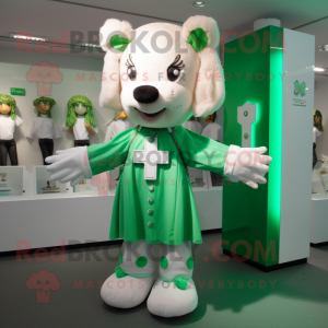 Grüner Maskottchen Kostüm...