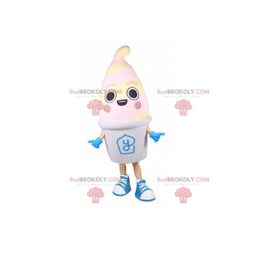 Mascotte di yogurt congelato. Mascotte gelato gigante -