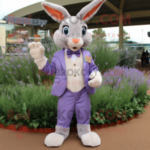 Lavendel Wild Rabbit maskot...