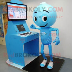 Sky Blue Computer mascotte...