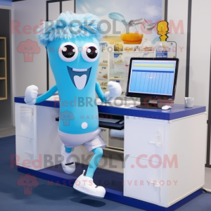 Sky Blue Computer mascotte...