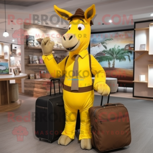 Yellow Donkey mascotte...