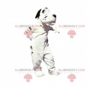 Hvit og svart hundemaskot. Dalmatisk maskot - Redbrokoly.com