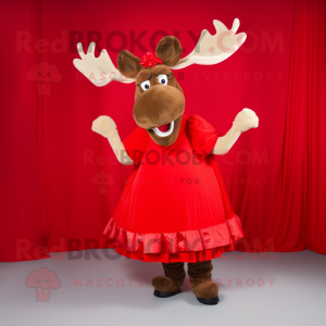 Red Moose mascotte kostuum...