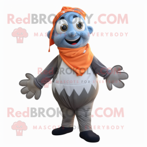 Grey Clown Fish maskot...