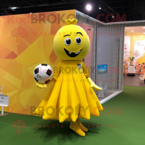 Yellow Soccer Goal maskot...