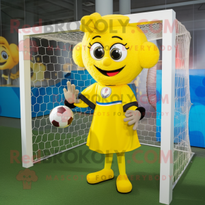 Yellow Soccer Goal maskot...