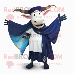 Navy Zebu maskot kostume...