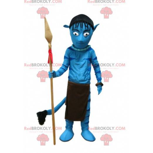 Mascotte de créature bleue. Mascotte Avatar - Redbrokoly.com